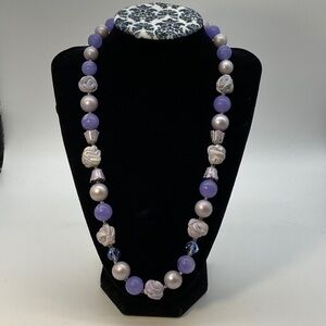 Necklace Lilac Beaded